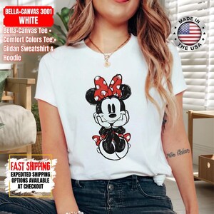 Disney Classic Minnie Mouse Shirt Retro Minnie T-Shirt for Disneyland Trip, Disneyland Holiday Family Matching Shirt, Disney Minnie Gift Tee image 2