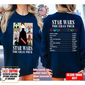 Camiseta Disney Star Wars, sudadera Mandalorian, camiseta de colores cómodos de Darth Vader, camiseta de Chewbacca, camiseta Star Jedi, camiseta de Luke Skywalker imagen 16