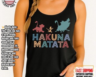 The Lion King Hakuna Matata Tank Top, Disney Family Tank Top, Disney Lion King Tank Top,Disney Animal Kingdom Tank Top,Disney Simba Tank Top