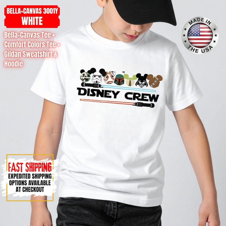 Disney Crew Star Wars Shirt, Mandalorian Sweatshirt, Darth Vader Comfort Colors Shirt, Chewbacca Shirt, Star Jedi Shirt, Luke Skywalker Tee image 1