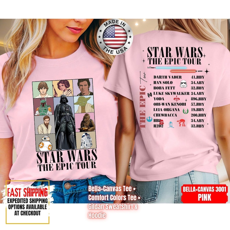 Disney Star Wars Shirt, Mandalorian Sweatshirt, Darth Vader Comfort Colors Shirt, Chewbacca Shirt, Star Jedi Shirt, Luke Skywalker Shirt imagem 8