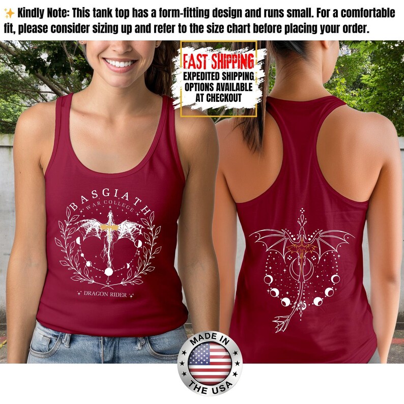 Fourth Wing Tank Top, Basgiath War College Tank Tee, Bookish Tank Tops, Xaden Riorson, Gifts For Readers, Book Lovers Tee zdjęcie 13