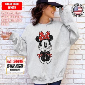 Disney Classic Minnie Mouse Shirt Retro Minnie T-Shirt for Disneyland Trip, Disneyland Holiday Family Matching Shirt, Disney Minnie Gift Tee image 9