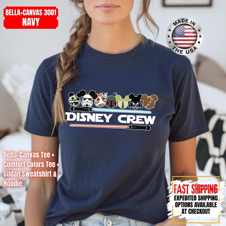 Disney Crew Star Wars Shirt, Mandalorian Sweatshirt, Darth Vader Comfort Colors Shirt, Chewbacca Shirt, Star Jedi Shirt, Luke Skywalker Tee image 12