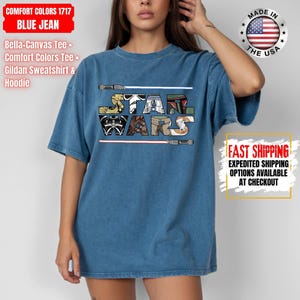Disney Star Wars Shirt, Mandalorian Sweatshirt, Darth Vader Comfort Colors Shirt, Chewbacca Shirt, Star Jedi Shirt, Luke Skywalker Tee Bild 15