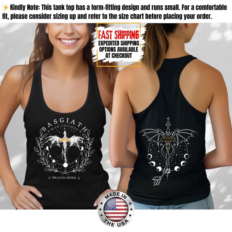 Fourth Wing Tank Top, Basgiath War College Tank Tee, Bookish Tank Tops, Xaden Riorson, Gifts For Readers, Book Lovers Tee zdjęcie 11