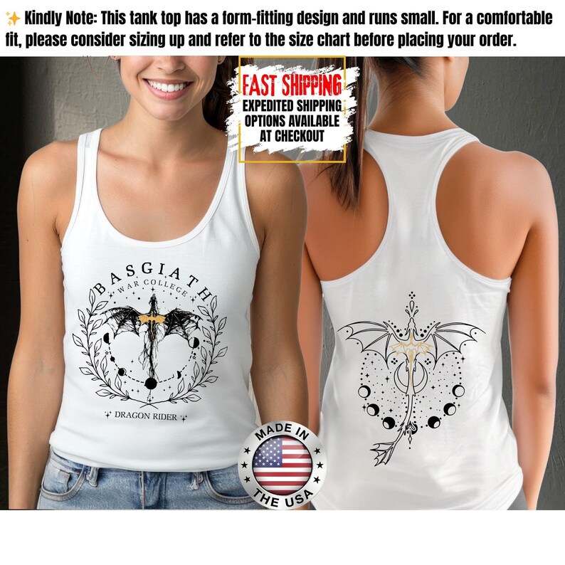 Fourth Wing Tank Top, Basgiath War College Tank Tee, Bookish Tank Tops, Xaden Riorson, Gifts For Readers, Book Lovers Tee zdjęcie 6