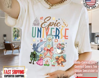Comfort Colors Retro Epic Universe Shirt, Family Universe Park Trip 2026 Shirt, Disney Shirt, Orlando Park Epic Universe Shirt
