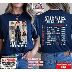 Disney Star Wars Shirt, Mandalorian Sweatshirt, Darth Vader Comfort Colors Shirt, Chewbacca Shirt, Star Jedi Shirt, Luke Skywalker Shirt imagem 10