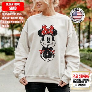 Disney Classic Minnie Mouse Shirt Retro Minnie T-Shirt for Disneyland Trip, Disneyland Holiday Family Matching Shirt, Disney Minnie Gift Tee image 10