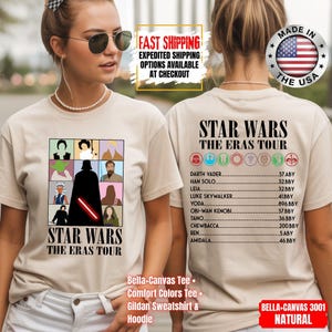 Camiseta Disney Star Wars, sudadera Mandalorian, camiseta de colores cómodos de Darth Vader, camiseta de Chewbacca, camiseta Star Jedi, camiseta de Luke Skywalker imagen 8