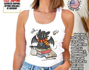 Toothless Vintage Tank Top, Epic Universe Toothless Tank Top, Toothless Gryff Costume Witch Tank Top, Night Fury Wizard Universal Studios