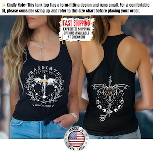 Fourth Wing Tank Top, Basgiath War College Tank Tee, Bookish Tank Tops, Xaden Riorson, Gifts For Readers, Book Lovers Tee zdjęcie 1