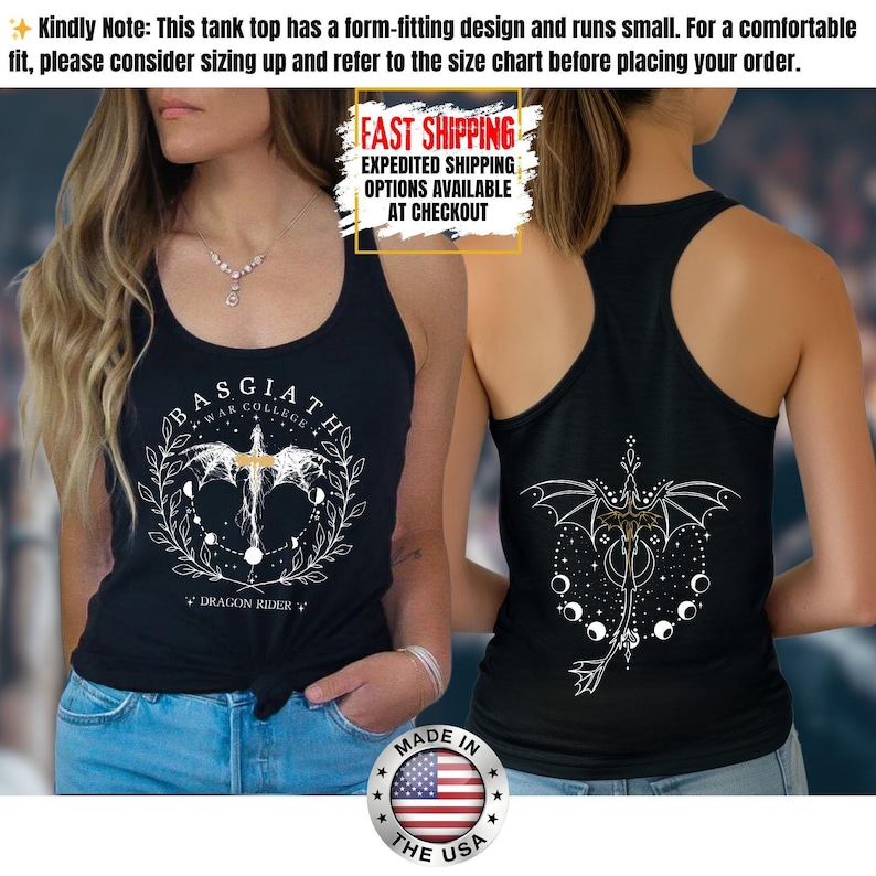 Fourth Wing Tank Top, Basgiath War College Tank Tee, Bookish Tank Tops, Xaden Riorson, Gifts For Readers, Book Lovers Tee zdjęcie 1