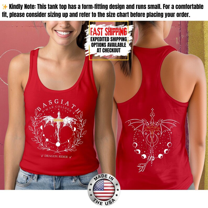 Fourth Wing Tank Top, Basgiath War College Tank Tee, Bookish Tank Tops, Xaden Riorson, Gifts For Readers, Book Lovers Tee zdjęcie 16