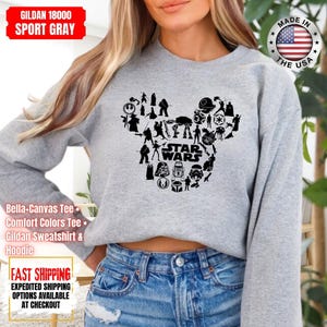 Disney Star Wars Shirt, Mandalorian Sweatshirt, Darth Vader Comfort Colors Shirt, Chewbacca Shirt, Star Jedi Shirt, Luke Skywalker Tee image 12