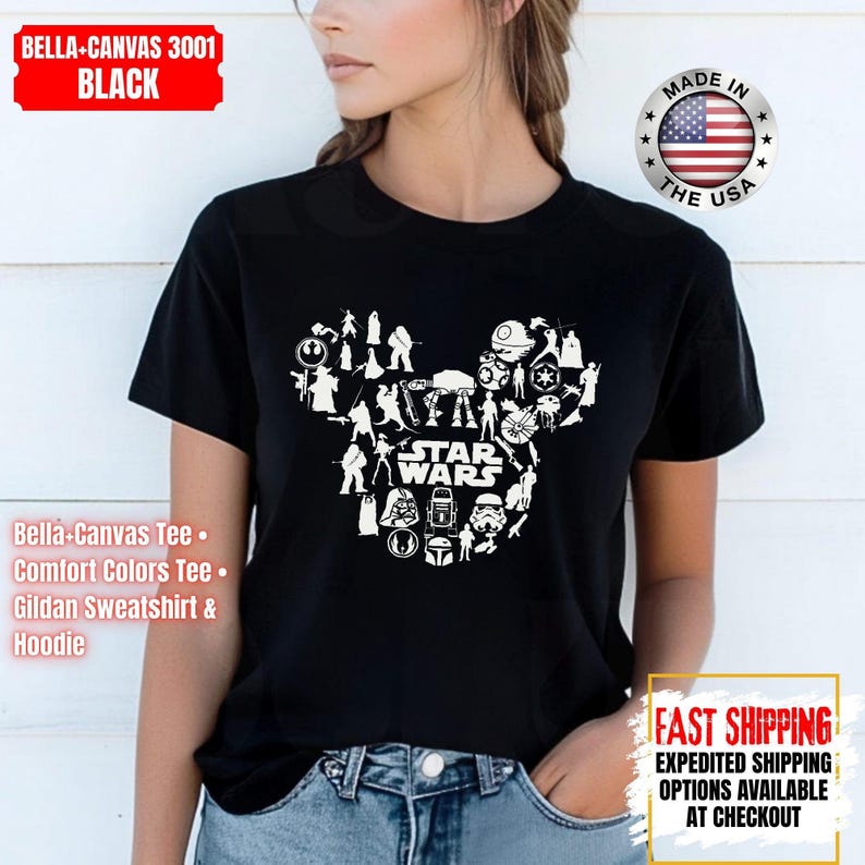 Disney Star Wars Shirt, Mandalorian Sweatshirt, Darth Vader Comfort Colors Shirt, Chewbacca Shirt, Star Jedi Shirt, Luke Skywalker Tee image 13