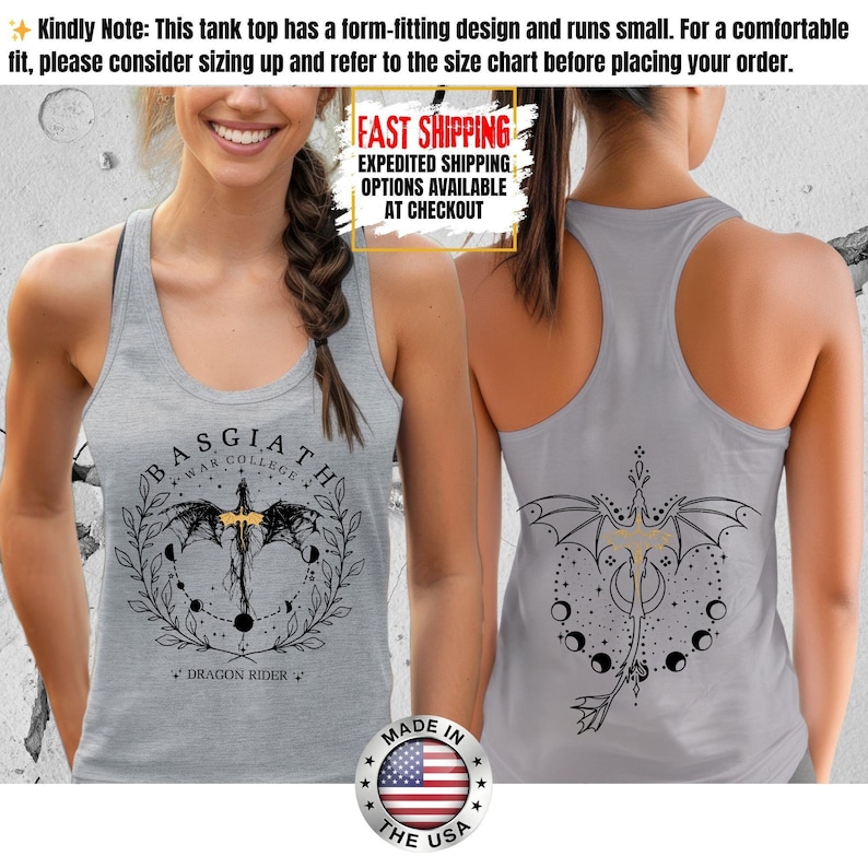 Fourth Wing Tank Top, Basgiath War College Tank Tee, Bookish Tank Tops, Xaden Riorson, Gifts For Readers, Book Lovers Tee zdjęcie 7