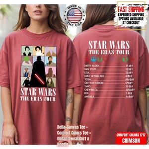 Camiseta Disney Star Wars, sudadera Mandalorian, camiseta de colores cómodos de Darth Vader, camiseta de Chewbacca, camiseta Star Jedi, camiseta de Luke Skywalker imagen 13