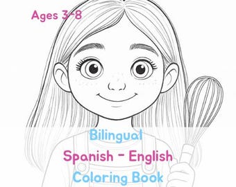 Spanish-English Coloring Book for Kids | Ages 3–8| Bilingual Printable