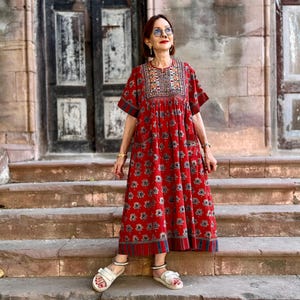 ajrakh dress design Maroon Modal Bridesmaid Lehenga With Hand Dyed Ajrakh Print