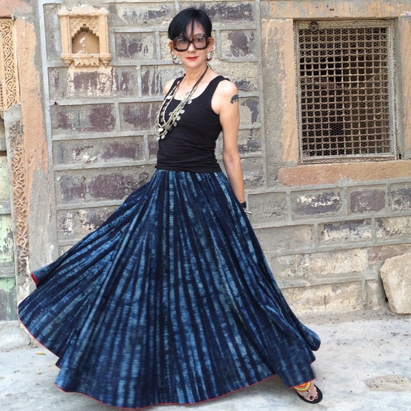 New Season Denim, a Gypsy Skirt in OOAK Indigo