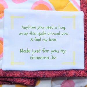 Custom Quilt Label Fabric Tag Handmade Quilting Patch Idea Signature Piece Textile Marking Baby Blanket Sublimated Memory Identification