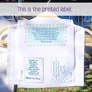 Custom Quilt Label Fabric Tag Personalized Blanket Patch Design Heart Shape Memory Gift Quilter Idea Handmade Creation Signature Touch
