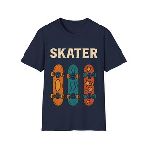 T-shirt skateur : t-shirt doux 100 % coton avec design skateboard