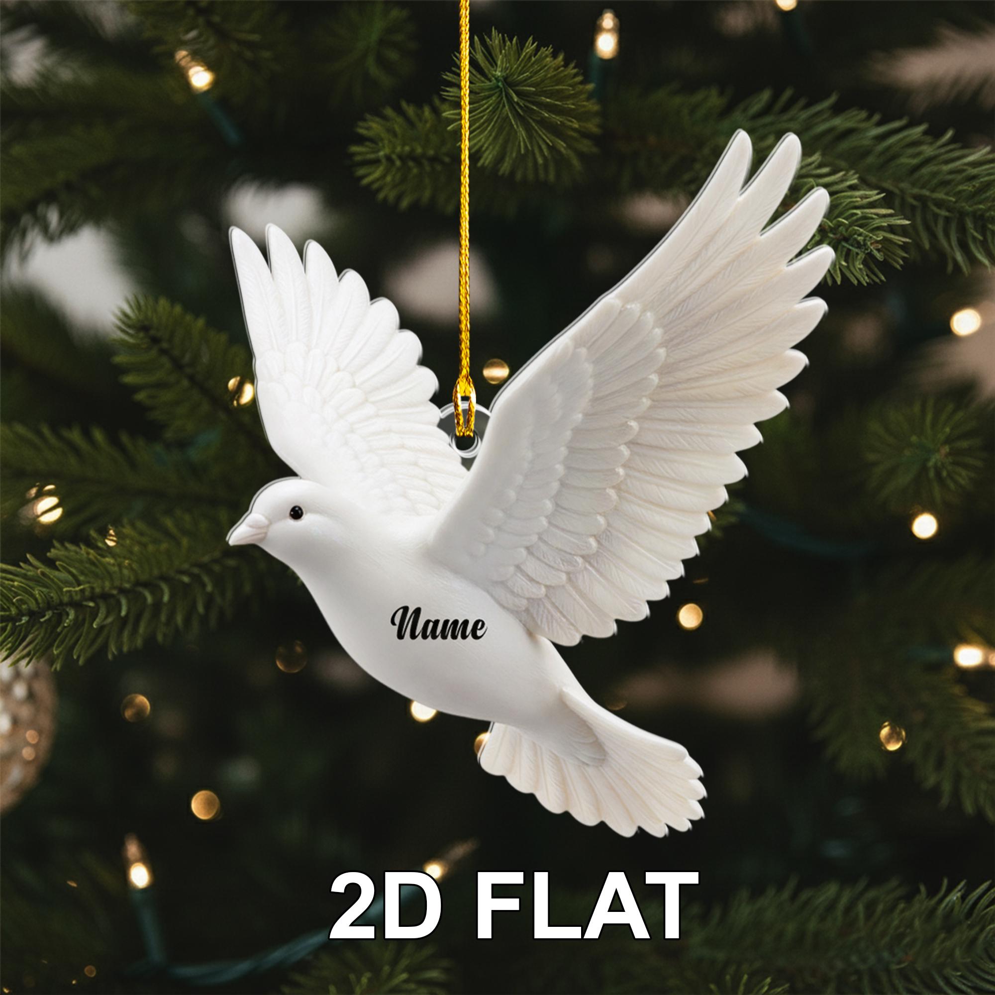 White Pigeon Ornament - Etsy