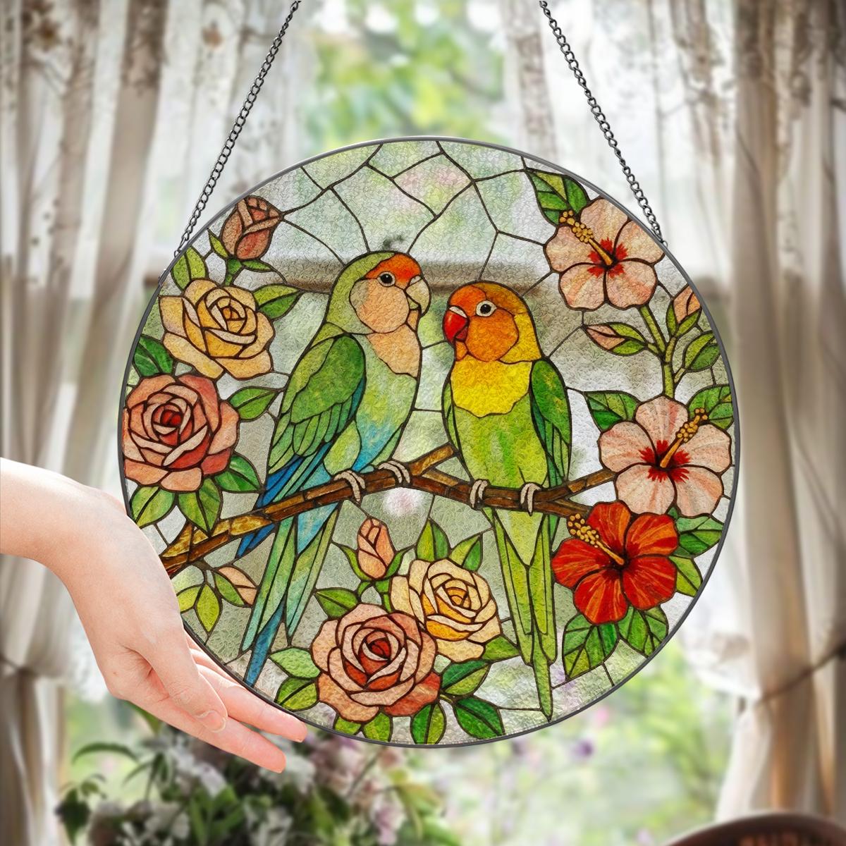 Glass Lovebirds - Etsy