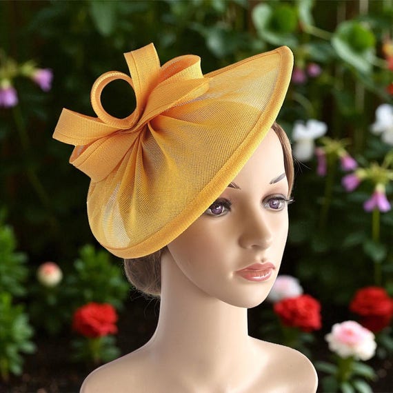 Retro Linen Fascinator Hat: Vintage Style Bow Headpiece  display picture 2