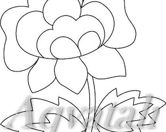 Rose PDF Pattern, Flower Home Decor Design Embroidery, Hand Embroidery Pattern, Spring Embroidery Pattern, Digital Download, Hoop Art