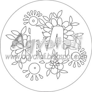 Diseño de bordado de la letra M, patrón en PDF, monograma bordado a mano, descarga digital, arte de aro, patrón de bordado, regalo especial