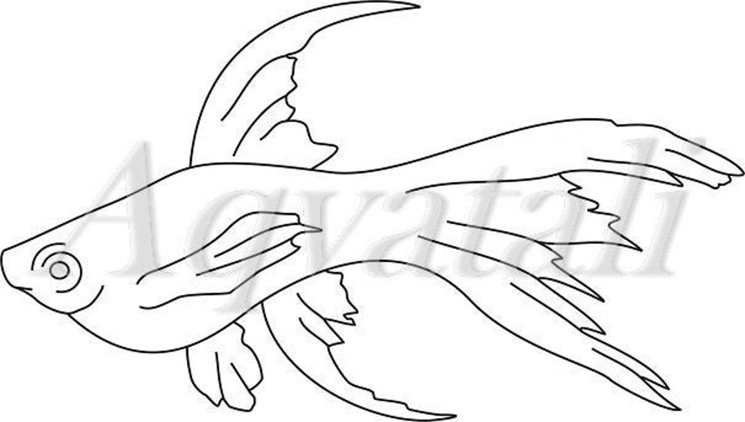 Fish PDF Pattern, Hand Embroidery Pattern, Fish Embroidery Pattern