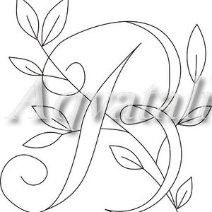 Bokstaven B PDF-mönster, Kläddekor, Broderidesign, Handbroderimonogram, Digital nedladdning, Hoop Art, Broderimönster