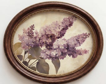 Vintage Lilac Botanical Print - Cottagecore Floral Wall Art (Digital Download)