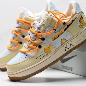 Air Force 1 Garfield custom sneakers, handmade