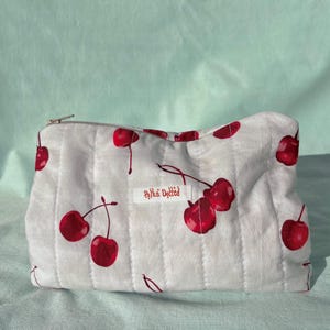 Cherry Makeup Bag (Quilted)