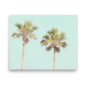Pam Tree Print, Palm Tree Photography, Palm Tree Wall Art, Colorful Palm Tree Print, Pastel Beach House Art, Mint Art, Tropical Art Print