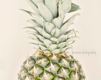 Pineapple Print, Pineapple Photography Print, Pineapple Decor, Tropical Pineapple, Kitchen Art, Food Photography, Fruit Photography