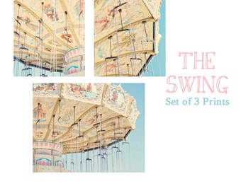 Carnival Photography Print Set: Pastel Nursery Decor (Set of 3)
