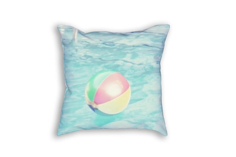 Beach Ball Pillow Turquoise Pillow Pool Pillow Cover Pastel Etsy