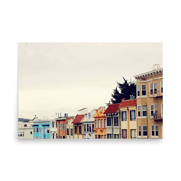 San Francisco Photography, Colorful House Print, San Francisco Print, California Art Print, San Francisco House, San Francisco Poster, Cali