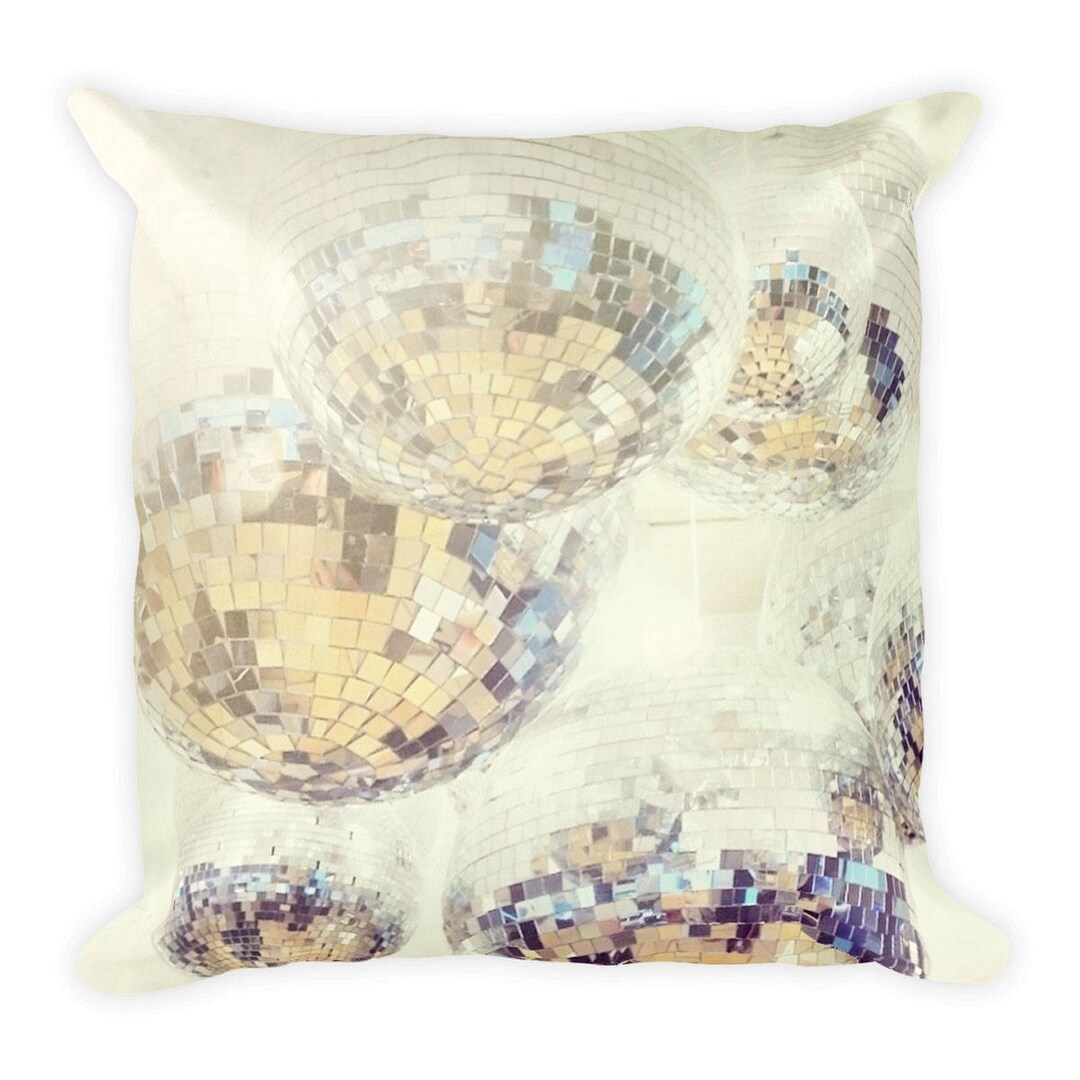 Disco Ball Pillow Cover, Dorm Decor, Dorm Room, Disco Ball Decor, Disco