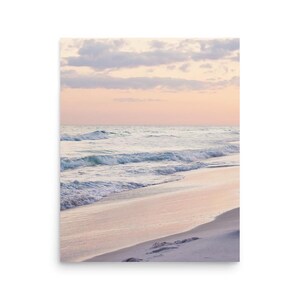 Pink Sunset Beach Art Print: Coastal Photography image 1