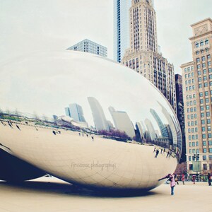 Chicago Photography, The Bean, Cloud Gate Photography, Chicago Print, City Photography,Travel Art, Chicago Wall Art, City Print, Urban Art