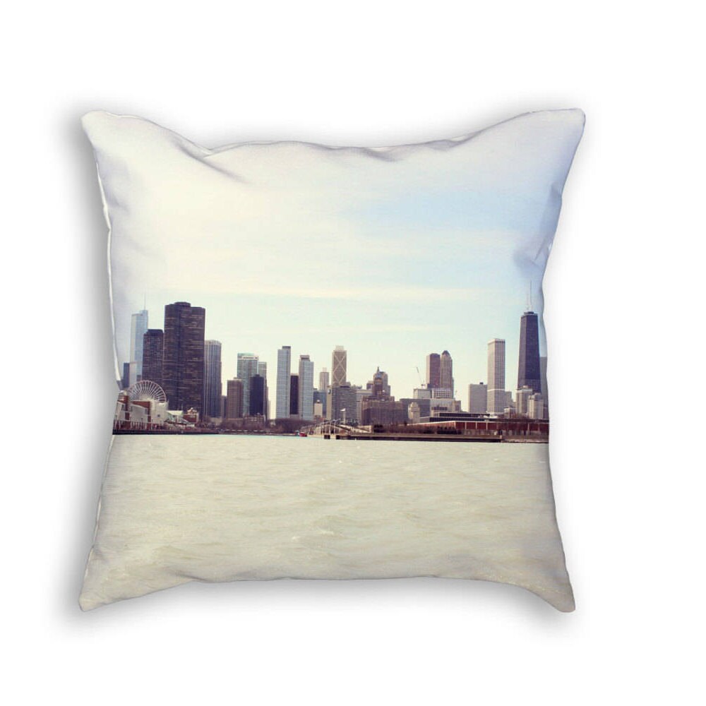 Chicago Pillow, Chicago Skyline Pillow Cover, City Pillow, Chicago Decorative Pillow, Chicago