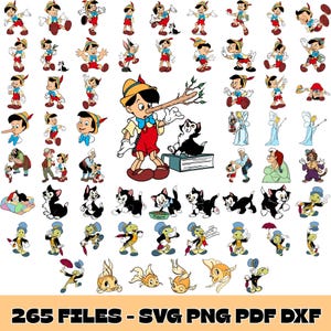 265+ Pinocchio Svg Files, Jiminy Cricket Svg, Pinocchio Png Clipart, Cat Svg Bundle for Cricut Projects