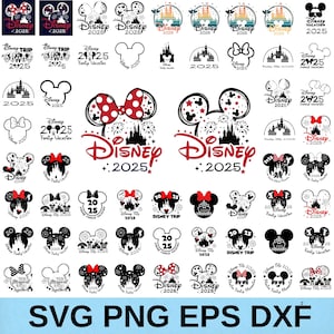 Magical Vacation 2025 Svg Pack, Family Ears Designs for Cricut Crafts, Matching Trip Shirts, Sublimation Png for Travel Projects